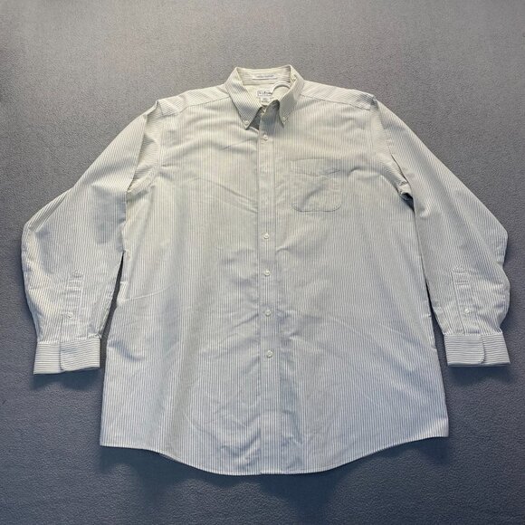 L.L.Bean Mens Button Up Shirt Sz 18-37 100% Cotton,Long Sleeve,Pocket,Plaid - Picture 1 of 10